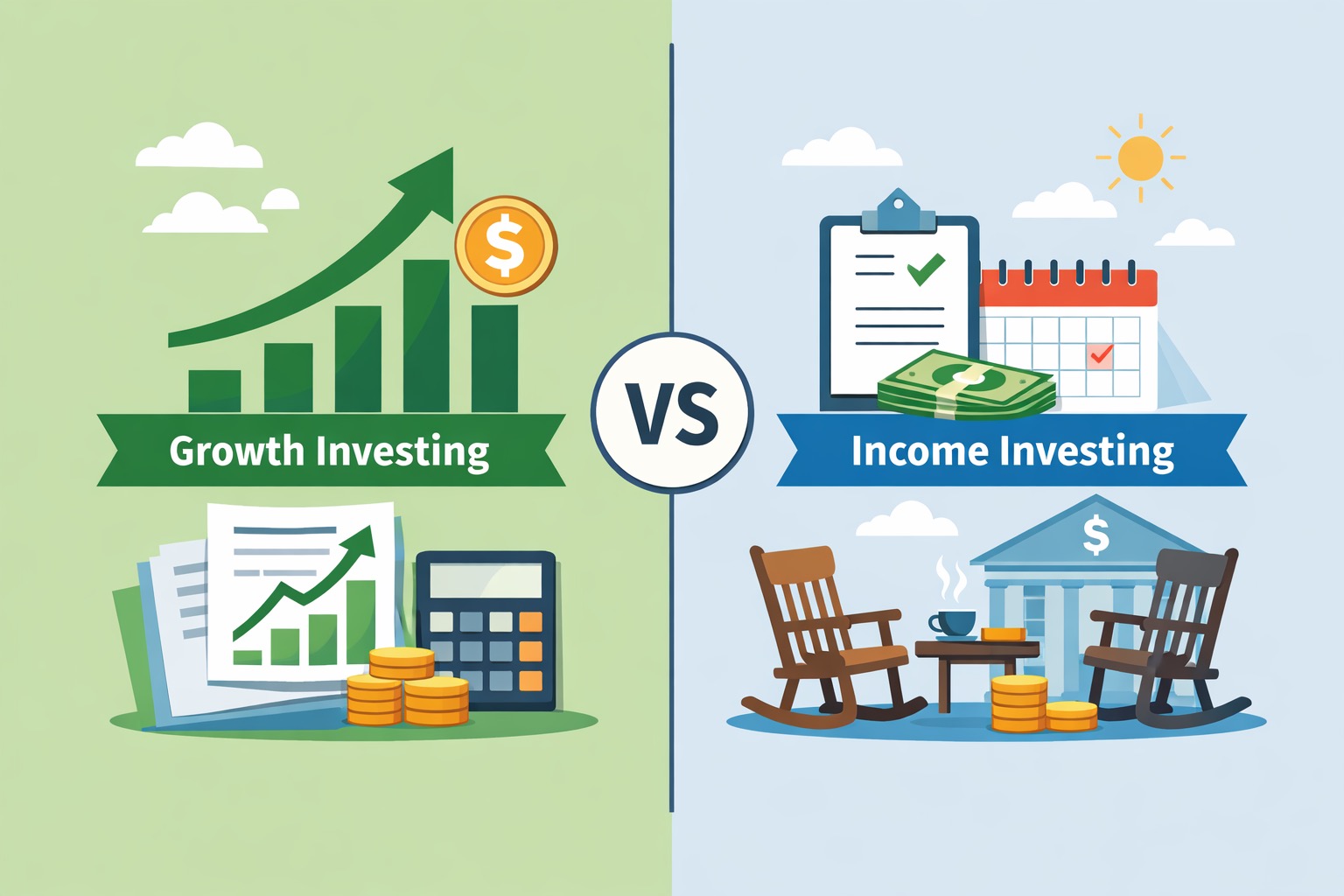 The Difference Between Investing for Growth and Investing for Income